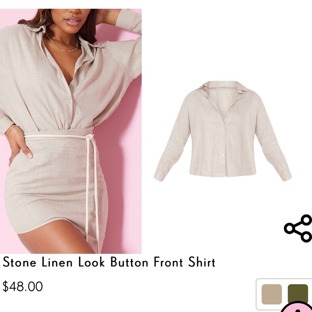 Linen button down shirt